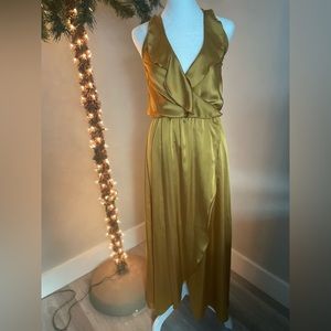 Gold Charlotte Russe Silk Sundress
